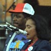 Coretta Scott King speaks at an anti-Nuke march in New York City, June 1982