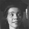 Coretta Scott King prepares to give the commencement speech at Roosevelt University in Chicago in 1971.