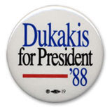 Dukakis political button