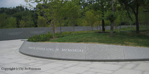 another view of the MLK memorial plaza and garden