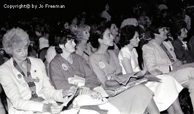 an audience of attentive women