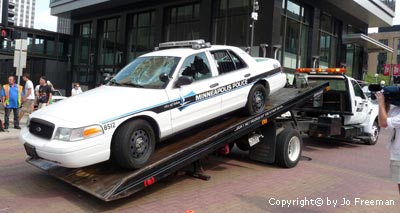 Damaged Police Car