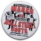 March on Wall Street button