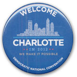 Democratic Convention 2012 political button