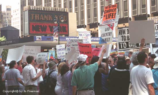 Marching past MSG 
