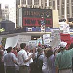 Marching past MSG