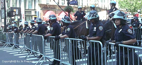 Police and fences
