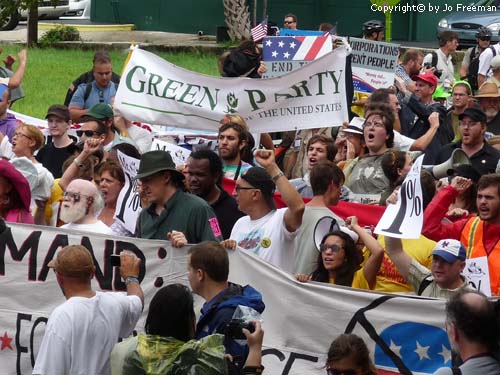 green party demonstrators