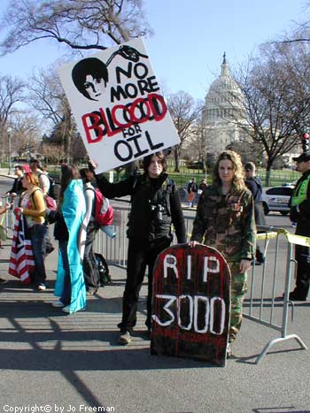 hanging around after the march