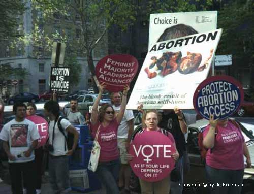 Pro and anti abortion