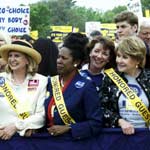 Carolyn Malony, Sheila Jackson-Lee  and Louise  Slaughter