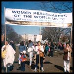 Code Pink march banner