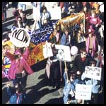 Many women from  different groups marched