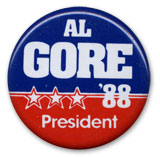 Gore political button