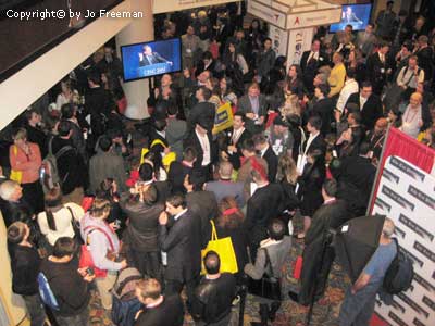 crowded CPAC lobby